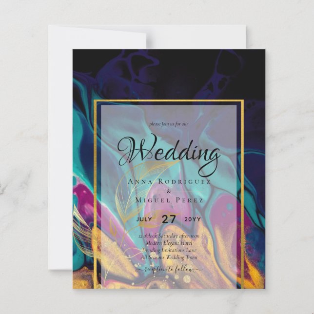 Papier Joyau Tones MARIAGE INK Plum Purple Turquoise Mari (Devant)
