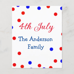 Papier Joyeux 4 Juillet jour d'indépendance ajouter le no