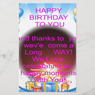 Papier Joyeux anniversaire pour vous