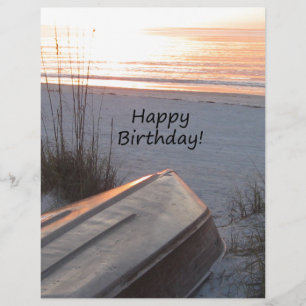 Papier Joyeux Anniversaire Thème Plage
