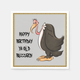 Papier Joyeux Anniversaire Vieux Buzzard serviettes en pa
