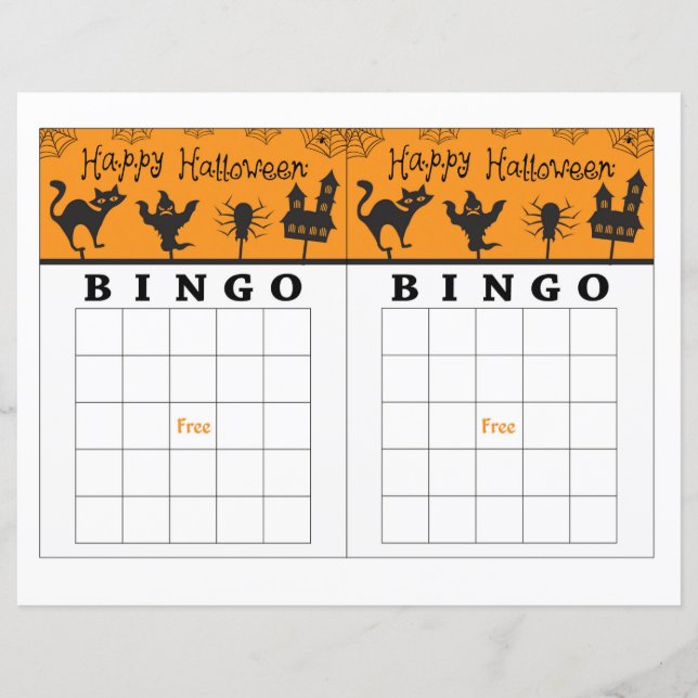 Papier Joyeux Bingo Halloween (Devant)