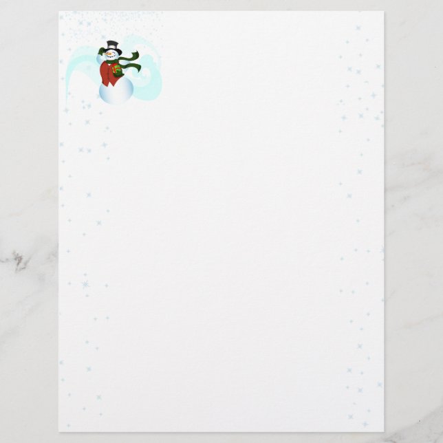 Papier Joyeux bonhomme de neige (Devant)