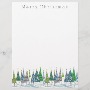 Papier Joyeux dessin des arbres de Noël