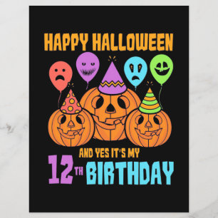 Papier Joyeux Halloween 12ème anniversaire