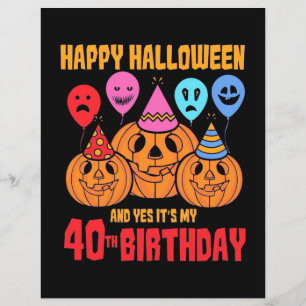 Papier Joyeux Halloween 40e anniversaire