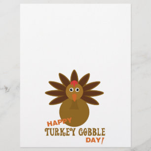 Papier Joyeux Jour de la grogne turque Thanksgiving