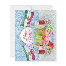 Joyeux Norooz Haft Sin avec Lion et Soleil