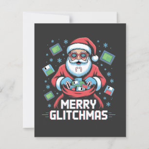 Papier Joyeux programmeur de codage Glitchmas Père Noël N