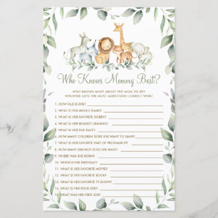 Papier Jungle Animaux Végétation Qui Connaît Maman Meille