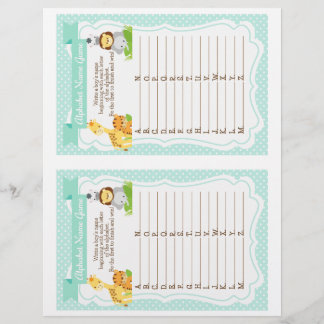 Papier Jungle Baby shower Alphabet nom du garçon Jeu