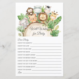 Papier Jungle Greenery Wives for Baby shower Card