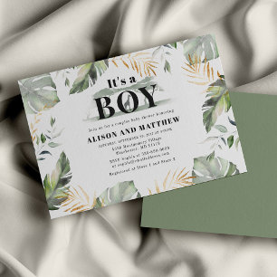Papier Jungle Safari Couples Boy Baby shower Invitation