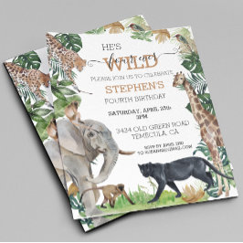 Papier Jungle Safari Wild Quatre Anniversaire Black Panth