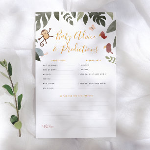 Papier Jungle Storybook Baby Predictions & Conseils Jeu