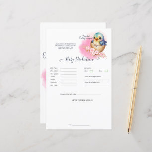 Papier Kawaii Gecko Lizard Baby shower de l'oeuf Predict