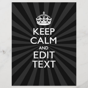 Papier KEEP CALM personnalisé et votre texte sur Sunburst