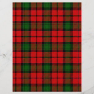 Papier Kerr tartan rouge vert plaid