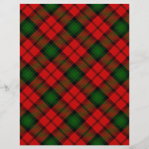 Papier Kerr tartan rouge vert plaid