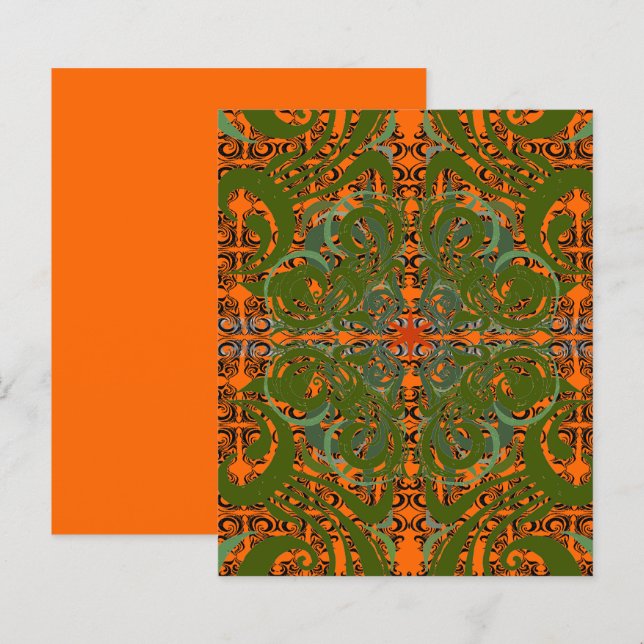 Papier Khokhloma Exotique motif (Devant / Derrière)