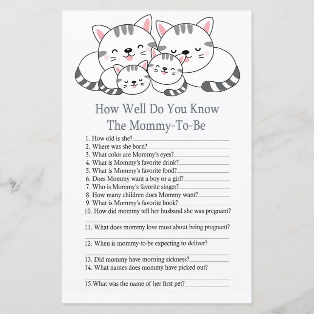 Papier Kittens Comme vous connaissez bien le jeu de baby  (Devant)