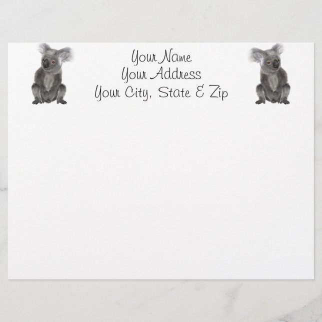 Papier Koala Bear (Devant)
