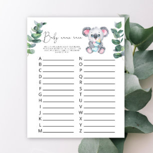 Papier Koala Bear - Baby nom jeu de course