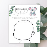Koala ours baby shower Baby jeu visage
