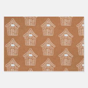 Papier Kraft blanc Gingembre pain Maison cadeau de