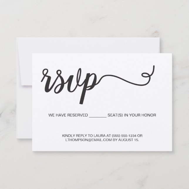 Papier Kraft RSVP sans envoi par courrier Siège ré (Devant)
