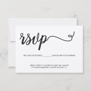 Papier Kraft RSVP sans envoi Siège réservé