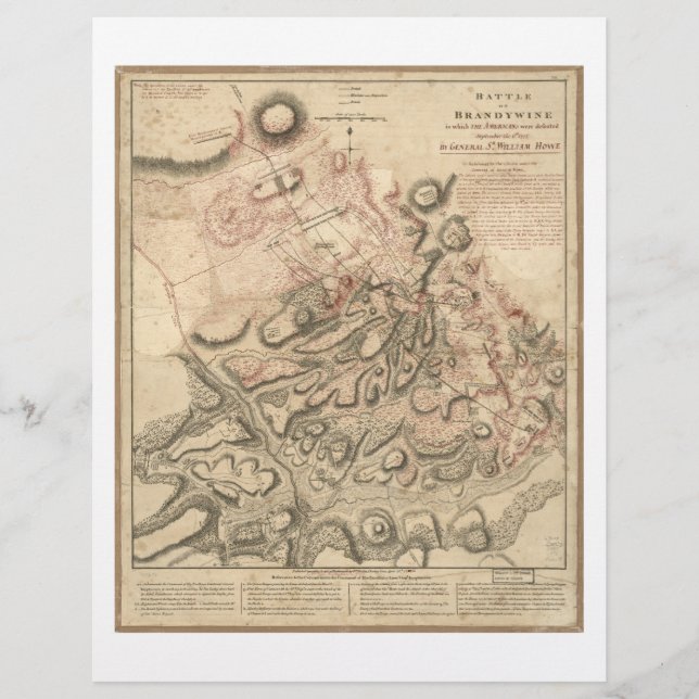 Papier La bataille de Brandywine de la guerre révolutionn (Devant)