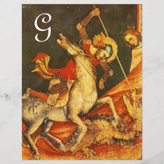 Papier La bataille de Saint George avec le Dragon (Devant)