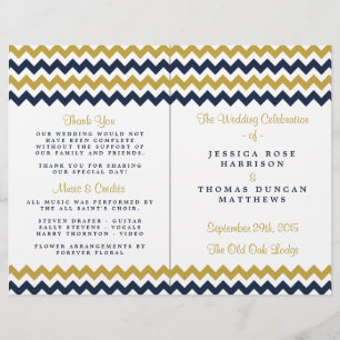 Papier La collection Mariage moderne Chevron - Marine & G