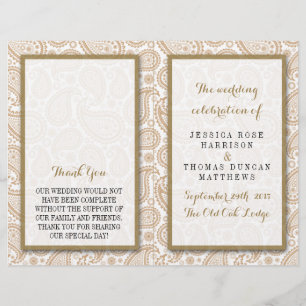 Papier La collection Mariage moderne de Paisley - Brown