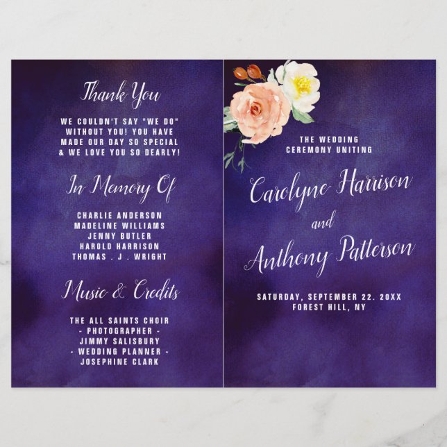 Papier La Collection Mariage Romance In Bloom (Devant)