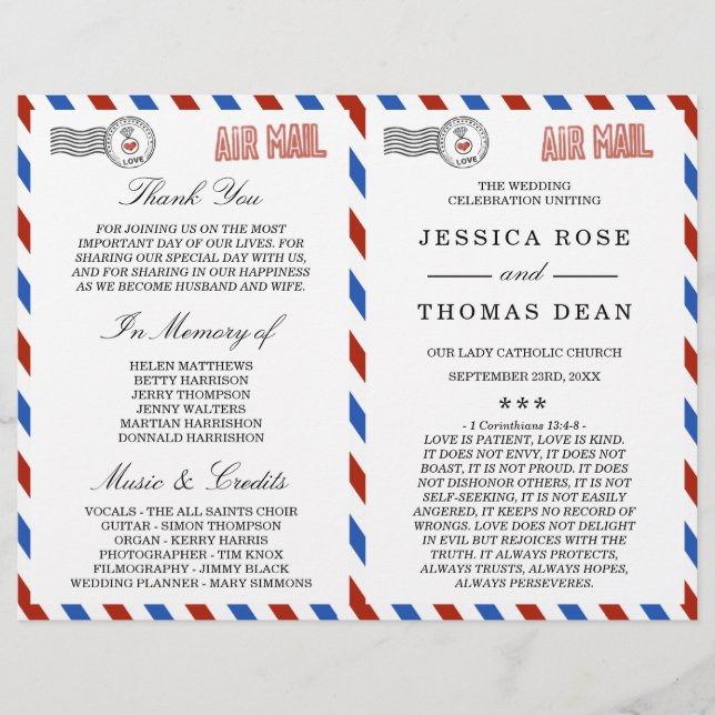 Papier La collection moderne de Mariages Airmail (Devant)