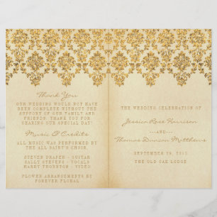 Papier La collection Vintage Glam Gold Mariage damassé