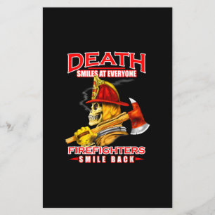 Papier La Mort Sourit À Tous Les Pompiers Pompiers Pompie