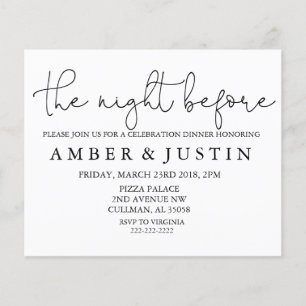 Papier La Nuit Avant Invitation