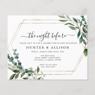 Papier La nuit précédente   Invitation