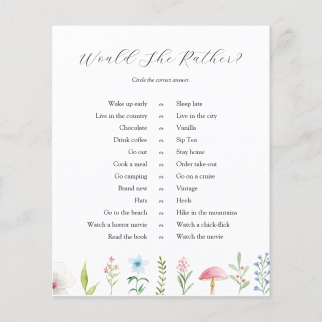 Papier La nuptiale préférerait-elle jouer (Devant)