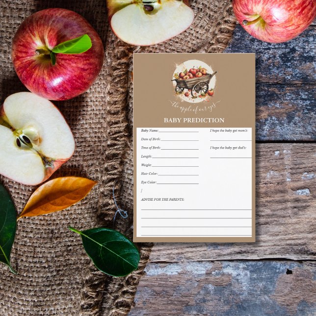 Papier La Pomme De Notre Baby shower Oeil Jeu Prédit (Créateur téléchargé)