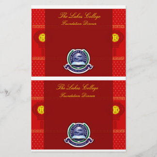 Papier La table du dîner de la Fondation Lakes College ré