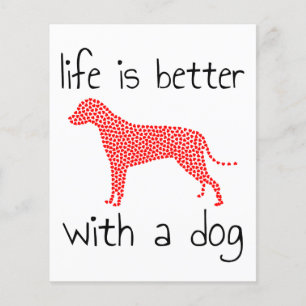 Papier La Vie Est Meilleure Avec Un Chien - Amoureux de l