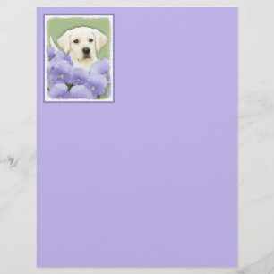 Papier Labrador Retriever Puppy Painting Original Chien A