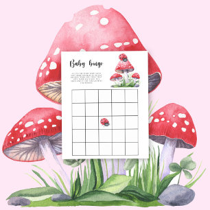Papier Ladybug et champignons - Baby shower jeu de bingo