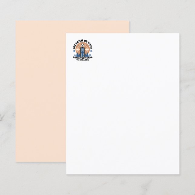 Papier Laisser la foi briller : Thème hiver (Devant / Derrière)
