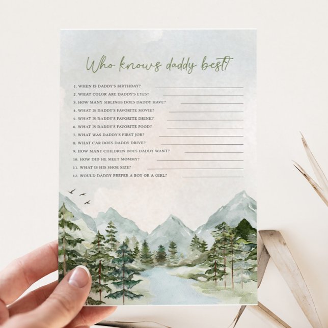 Papier Laissez l'Aventure Commencer Jeu Qui Sait pour Bab (Let the Adventure Begin Baby Shower Game)