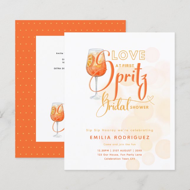 Papier L'amour à la première Fête des mariées orange mode (Devant / Derrière)